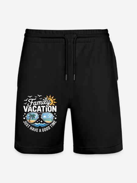 Funny Family Holiday Saying - Stanley/Stella Trainer Unisex Organic Jogging Shorts - black