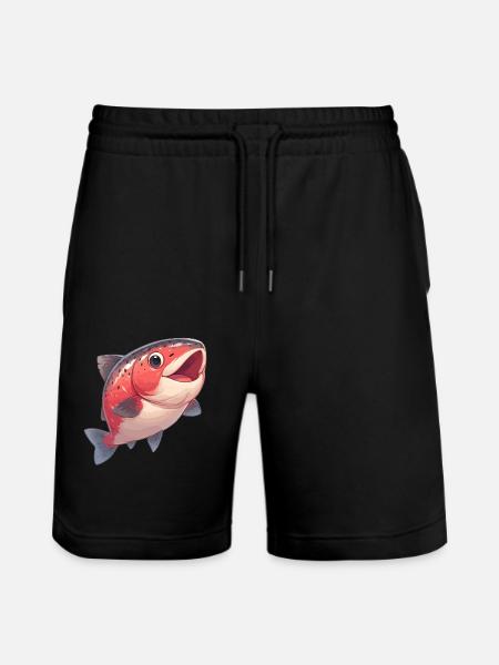 Salmon Salmon - Stanley/Stella Trainer Unisex Organic Jogging Shorts - black