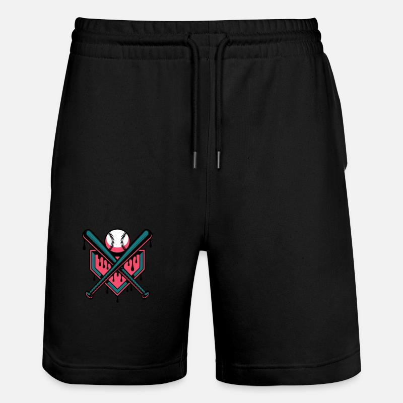 Baseball Eis Baseballschläger - Stanley/Stella Unisex Bio Joggingshorts Trainer  - Schwarz