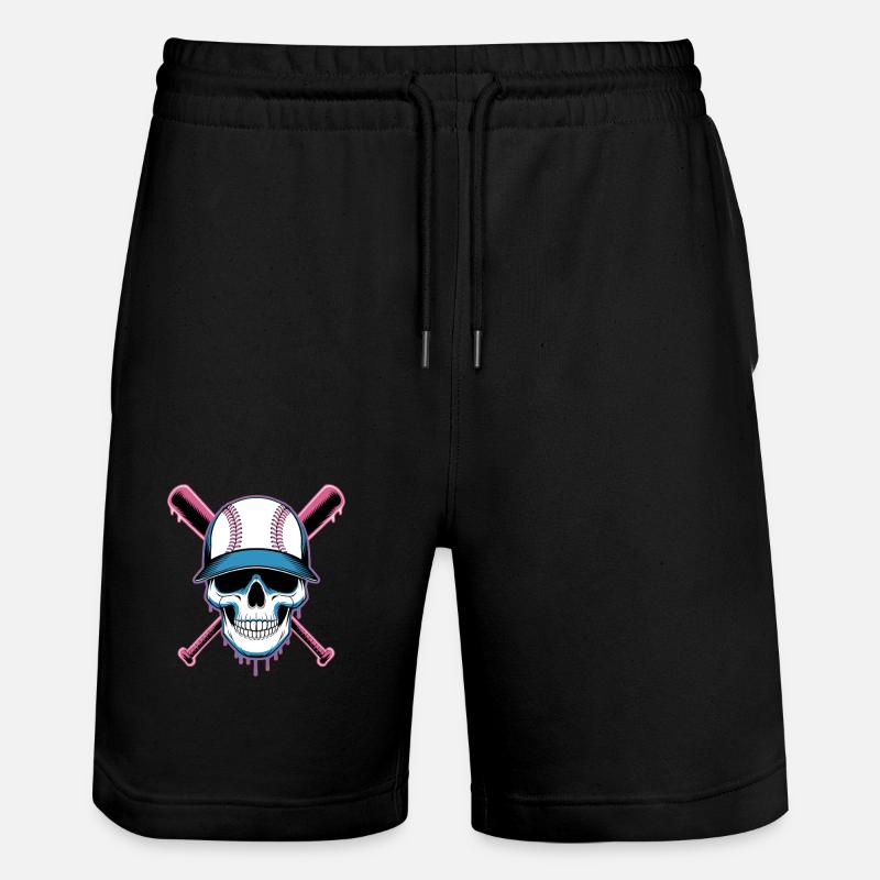 Baseball Skull Batte de Baseball - Short de jogging bio TRAINER Stanley/Stella unisexe - noir