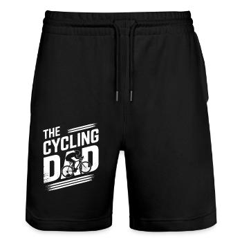 The cycling dad - Stanley/Stella Unisex Bio Joggingshorts Trainer  - Schwarz - Vorne - Nik (191cm) & Marisol (170cm)
