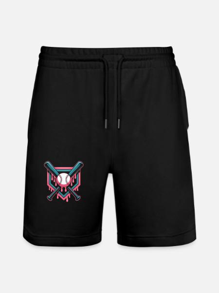 Baseball Baseball Bat - Stanley/Stella Trainer Unisex Organic Jogging Shorts - black