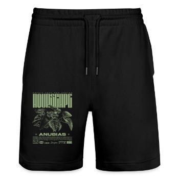 Aquascaping Anubias Aquatic Plant Fischhalter - Stanley/Stella Unisex Bio Joggingshorts Trainer  - Schwarz - Vorne - Nik (191cm) & Marisol (170cm)