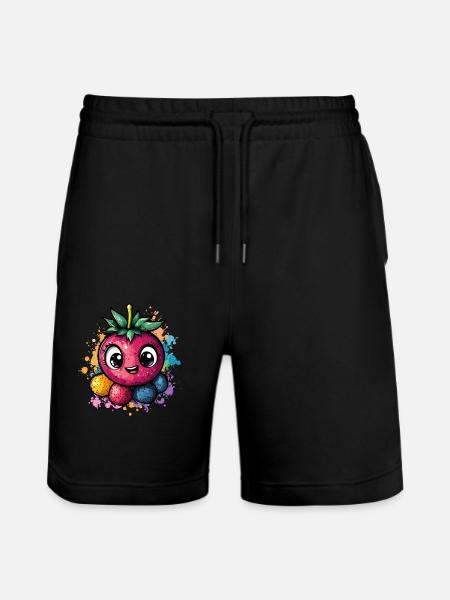 Berry joy with eyes - Stanley/Stella Trainer Unisex Organic Jogging Shorts - black