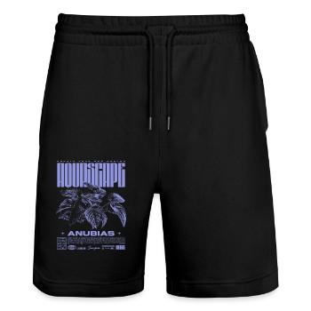 Aquascaping Anubias Aquatic Plant Fish Keeper - Stanley/Stella Trainer Unisex Organic Jogging Shorts - black - Front - Nik (191cm) & Marisol (170cm)