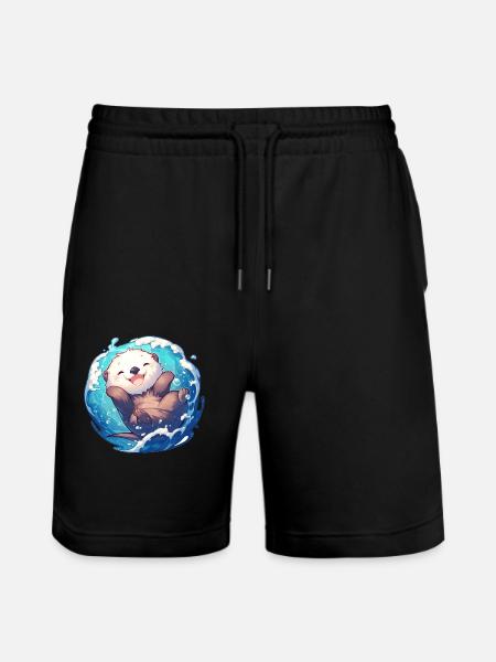 Seeotter - Stanley/Stella Unisex Bio Joggingshorts Trainer - Schwarz