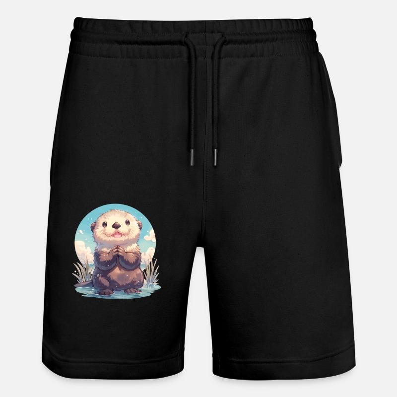 Seeotter - Stanley/Stella Unisex Bio Joggingshorts Trainer  - Schwarz