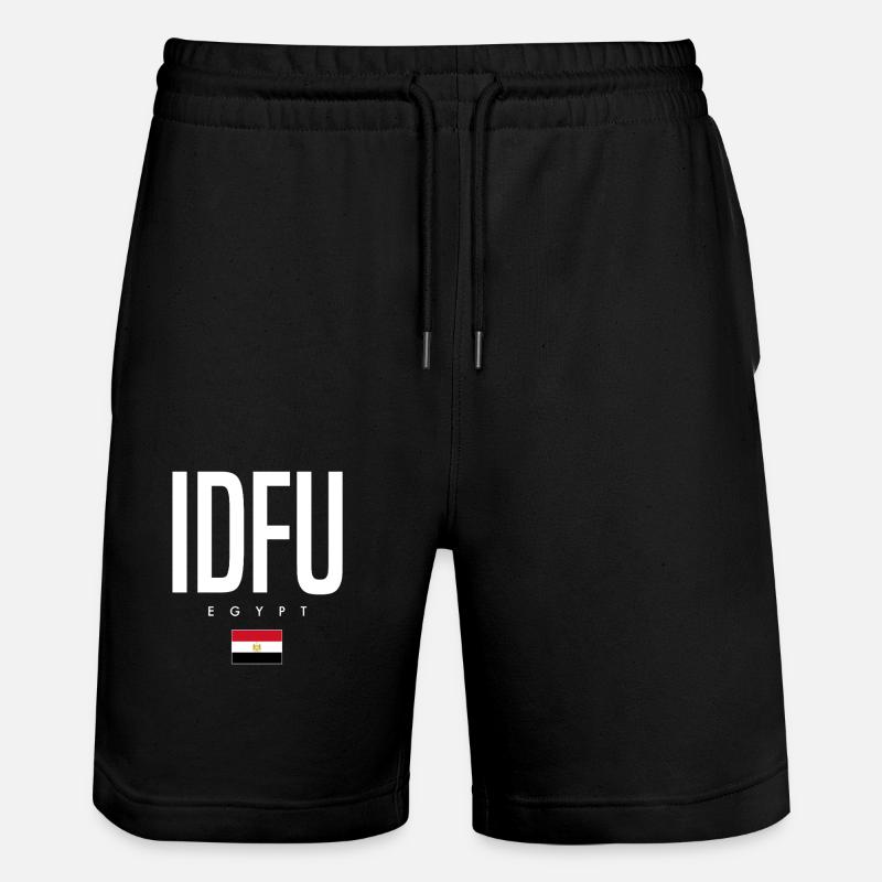 Idfu Egypt - Stanley/Stella Trainer Unisex Organic Jogging Shorts - black
