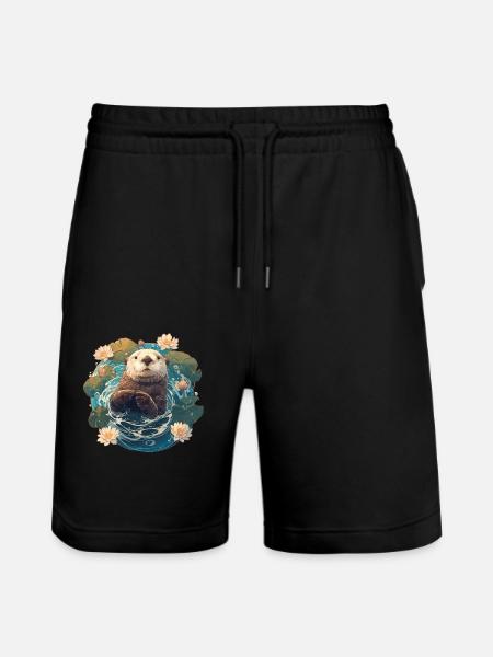 Seeotter - Stanley/Stella Unisex Bio Joggingshorts Trainer  - Schwarz