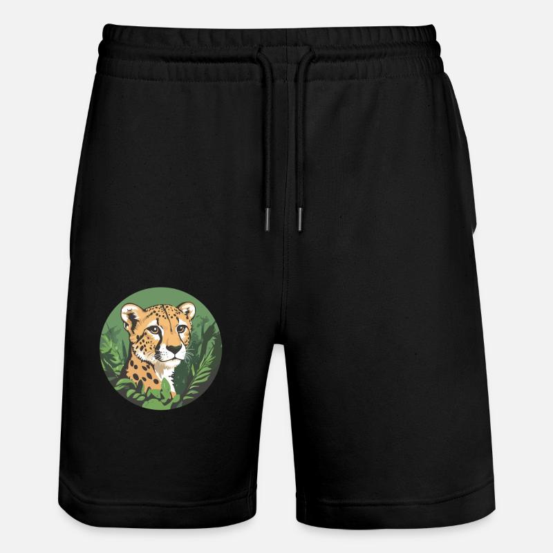 Guépard dans la jungle - Short de jogging bio TRAINER Stanley/Stella unisexe - noir