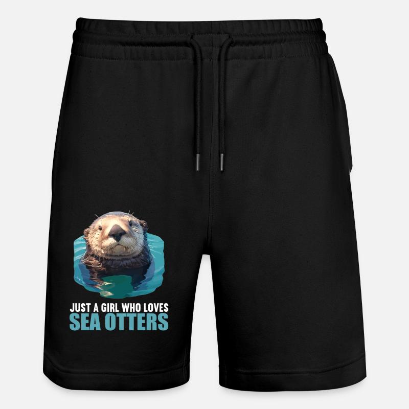 Seeotter - Stanley/Stella Unisex Bio Joggingshorts Trainer  - Schwarz