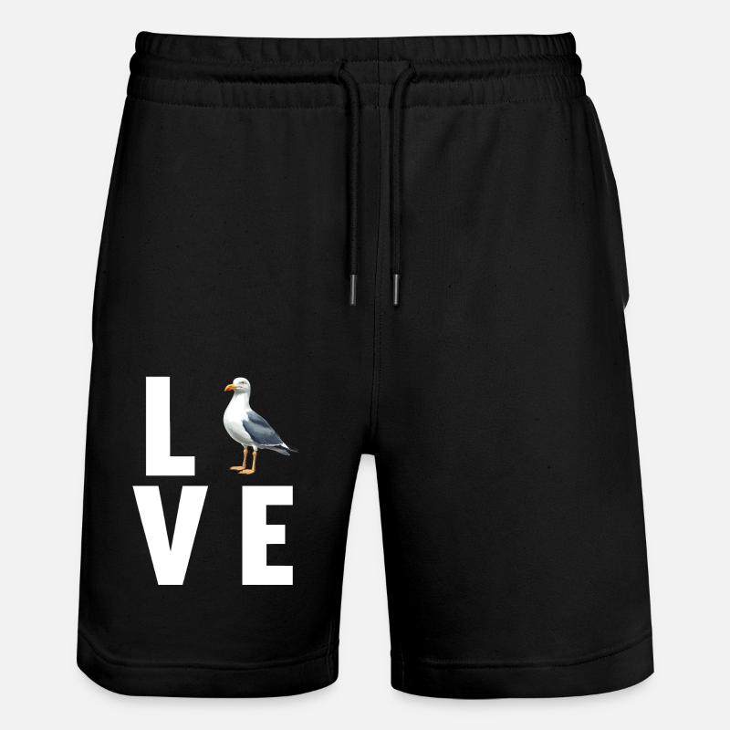 Möwen Möwe - Stanley/Stella Unisex Bio Joggingshorts Trainer  - Schwarz