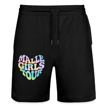 Visite de Malle Girls - Short de jogging bio TRAINER Stanley/Stella unisexe - noir - Devant - Nik (191cm) & Marisol (170cm)