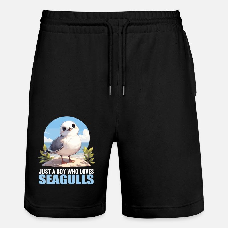 Möwen Möwe - Stanley/Stella Unisex Bio Joggingshorts Trainer  - Schwarz