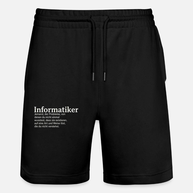 Computer scientist definition funny - Stanley/Stella Trainer Unisex Organic Jogging Shorts - black