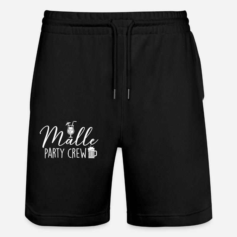 Malle Party Crew - Short de jogging bio TRAINER Stanley/Stella unisexe - noir