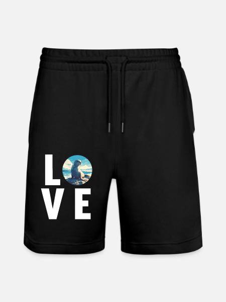 Seals, Seal - Stanley/Stella Trainer Unisex Organic Jogging Shorts - black