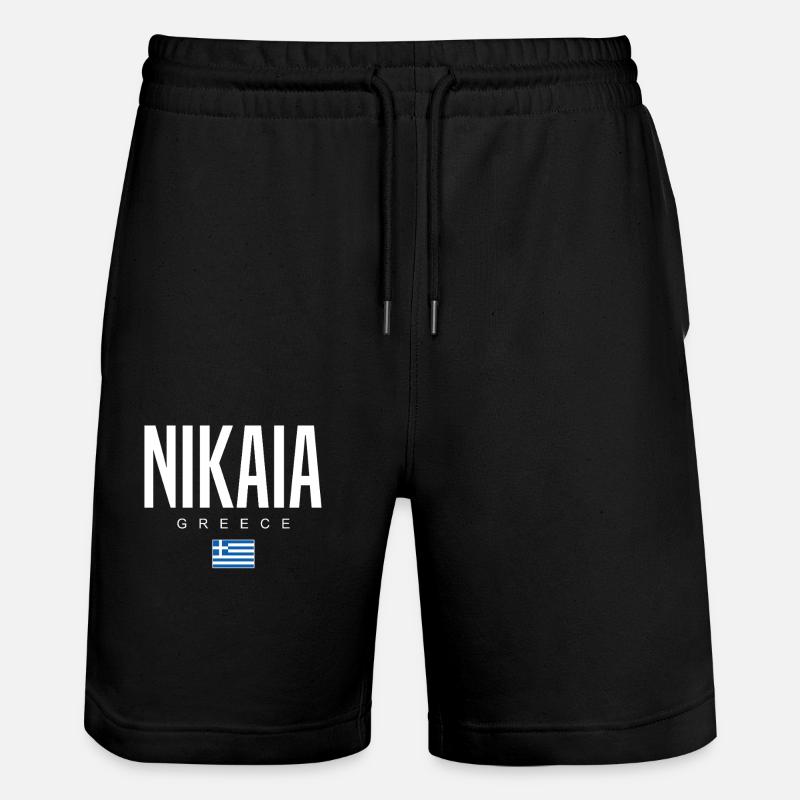 Nikaia, Grèce - Short de jogging bio TRAINER Stanley/Stella unisexe - noir