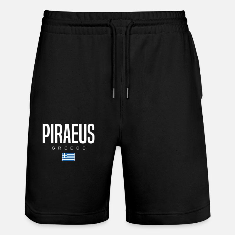 Le Pirée, Grèce - Short de jogging bio TRAINER Stanley/Stella unisexe - noir