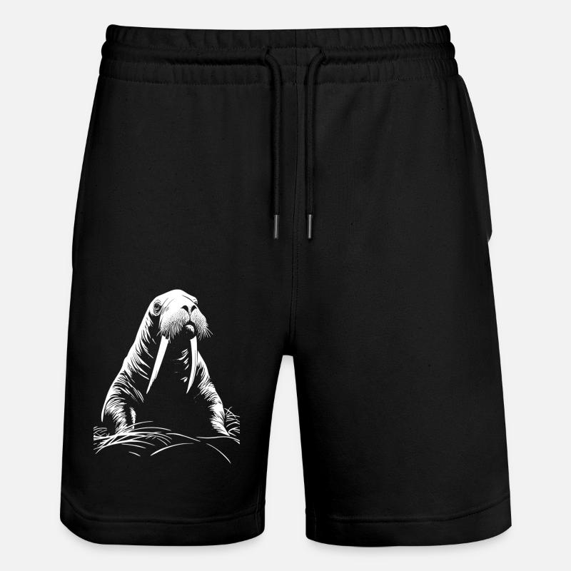Walrus - Stanley/Stella Unisex Bio Joggingshorts Trainer  - Schwarz