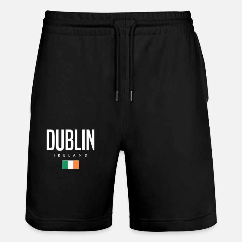 Dublin Irland - Stanley/Stella Unisex Bio Joggingshorts Trainer  - Schwarz
