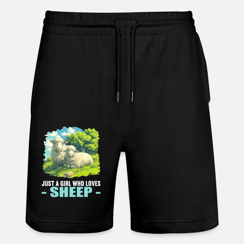 Sheep Sheep - Stanley/Stella Trainer Unisex Organic Jogging Shorts - black