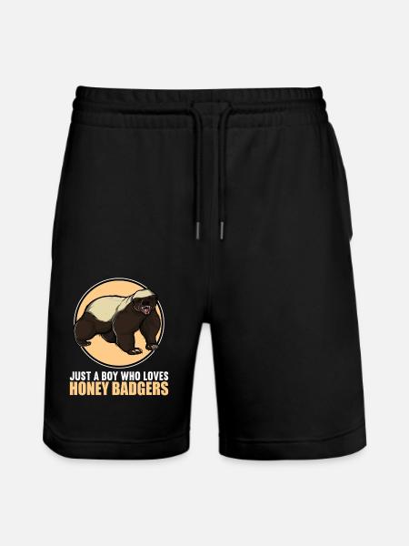 Honey Badger Honigsdachs - Stanley/Stella Unisex Bio Joggingshorts Trainer  - Schwarz