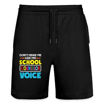 Lass Mich Nicht Meine Schulberater Stimme Nutzen - Stanley/Stella Unisex Bio Joggingshorts Trainer  - Schwarz - Vorne - Nik (191cm) & Marisol (170cm)