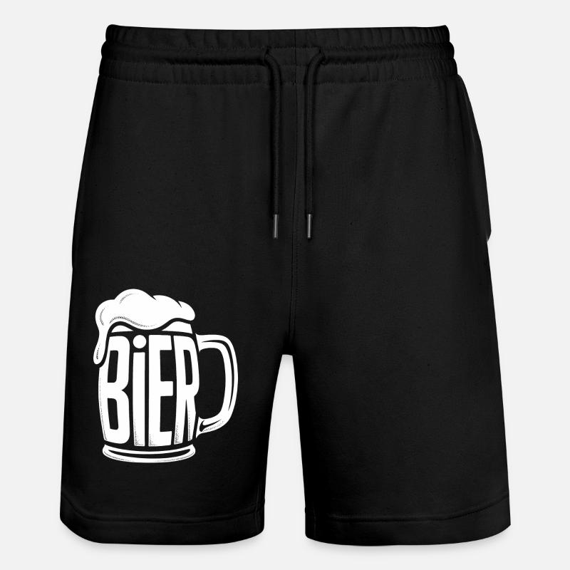 Bière - Logo drôle d’alcool - Short de jogging bio TRAINER Stanley/Stella unisexe - noir