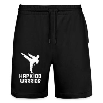 Guerrier Hapkido - Short de jogging bio TRAINER Stanley/Stella unisexe - noir - Devant - Nik (191cm) & Marisol (170cm)