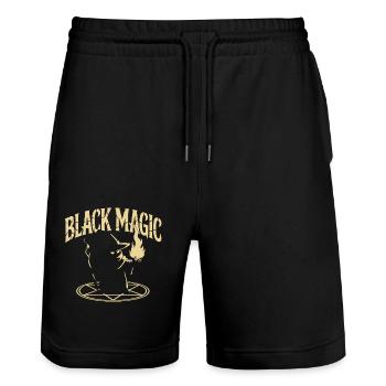 MAGIE DU SHODOW NOIR - Short de jogging bio TRAINER Stanley/Stella unisexe - noir - Devant - Nik (191cm) & Marisol (170cm)
