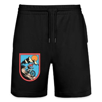 VTT Vélo Cyclisme - Short de jogging bio TRAINER Stanley/Stella unisexe - noir - Devant - Nik (191cm) & Marisol (170cm)