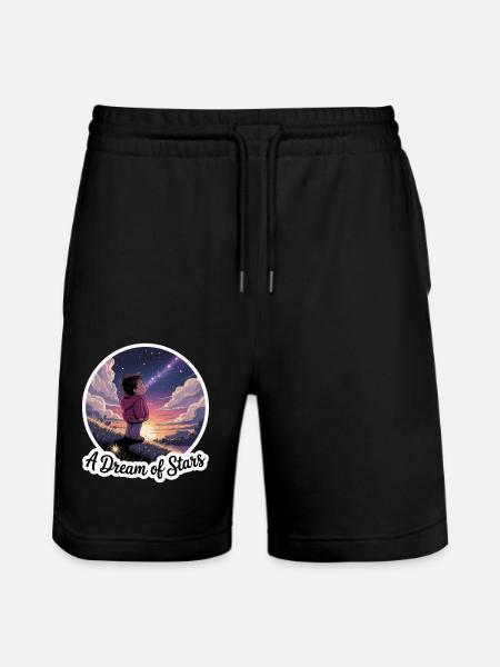 A DREAM OF STARS - Stanley/Stella Trainer Unisex Organic Jogging Shorts - black