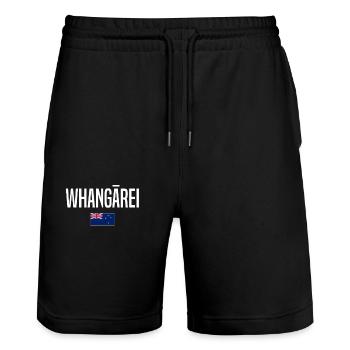 Whangarei, Nouvelle-Zélande - Short de jogging bio TRAINER Stanley/Stella unisexe - noir - Devant - Nik (191cm) & Marisol (170cm)