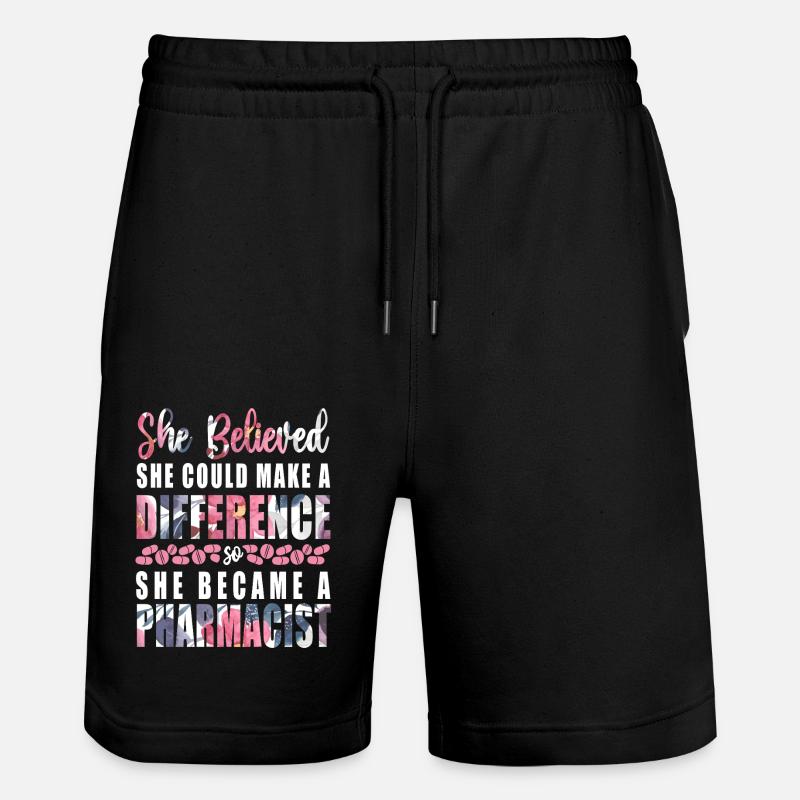 Pharmacy Tech Technician - Stanley/Stella Trainer Unisex Organic Jogging Shorts - black