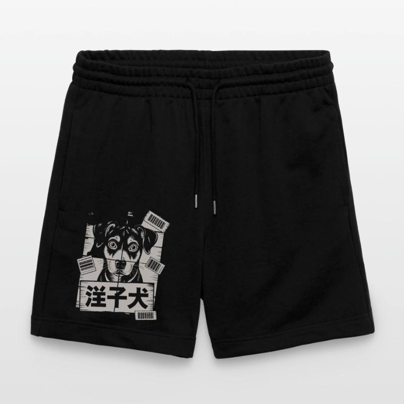 Chien mignon avec affiche de code-barres Short de jogging bio TRAINER Stanley/Stella unisexe