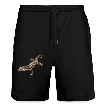 Scinque Skinke - Short de jogging bio TRAINER Stanley/Stella unisexe - noir - Devant - Nik (191cm) & Marisol (170cm)