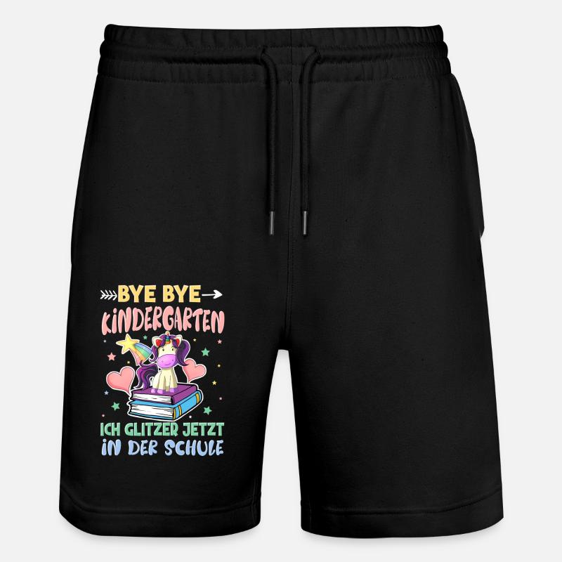 Bye Bye Kindergarten Einschulung - Stanley/Stella Unisex Bio Joggingshorts Trainer - Schwarz