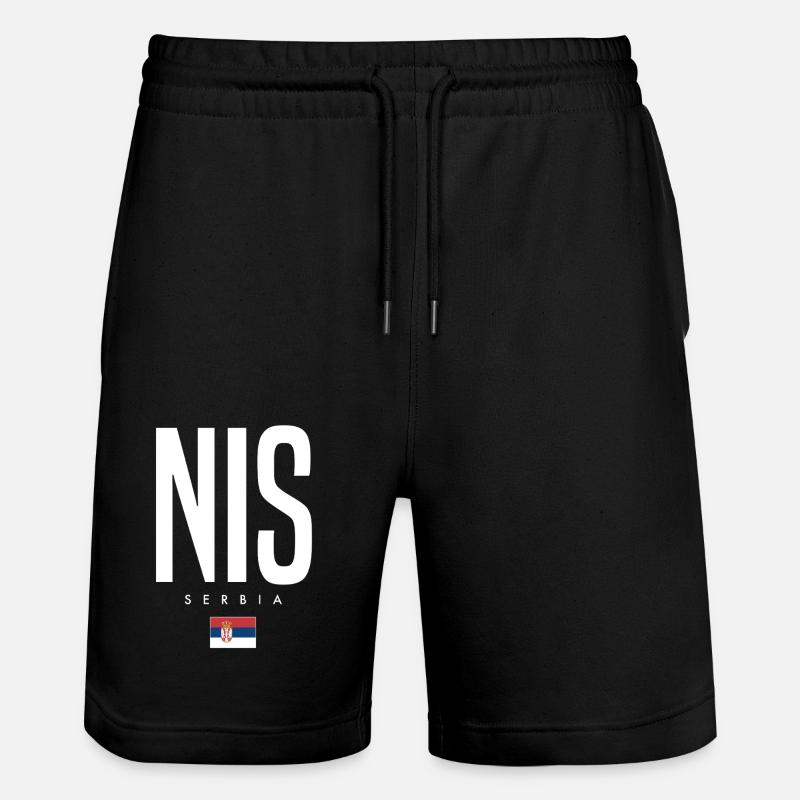 Nis, Serbie - Short de jogging bio TRAINER Stanley/Stella unisexe - noir