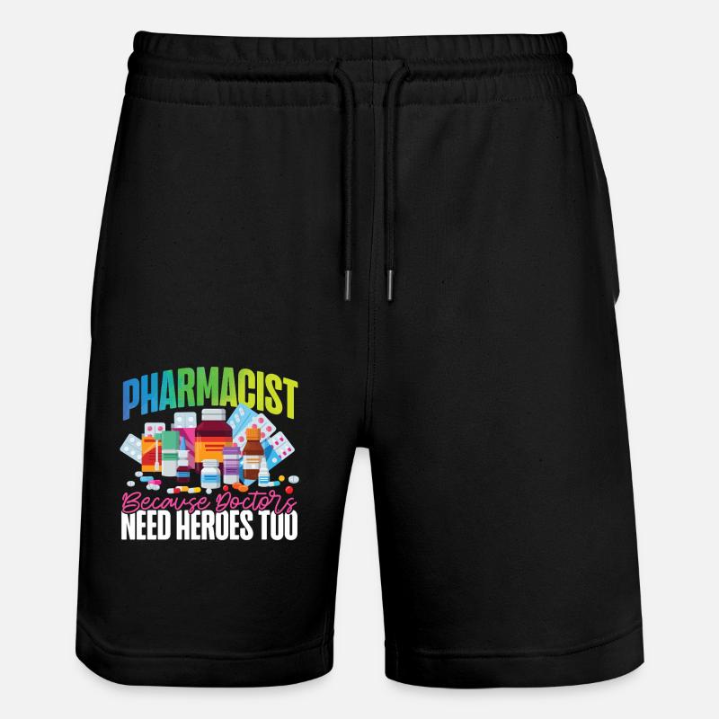 Pharmacy Tech Technician - Stanley/Stella Trainer Unisex Organic Jogging Shorts - black