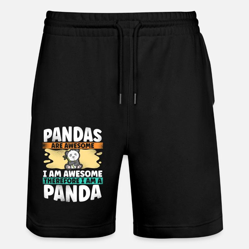 Panda - Short de jogging bio TRAINER Stanley/Stella unisexe - noir