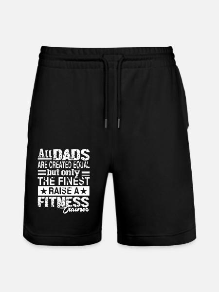 Proud Fitness Trainer Dad - Stanley/Stella Trainer Unisex Organic Jogging Shorts - black