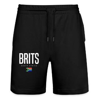 Britanniques Afrique du Sud - Short de jogging bio TRAINER Stanley/Stella unisexe - noir - Devant - Nik (191cm) & Marisol (170cm)