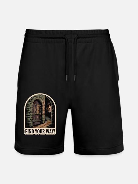 FIND YOUR WAY - Stanley/Stella Trainer Unisex Organic Jogging Shorts - black