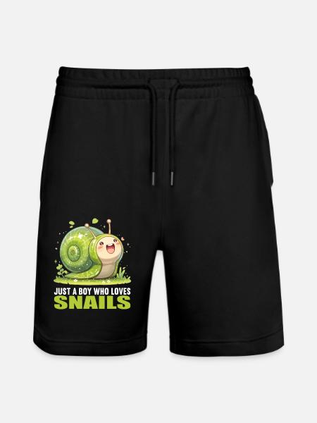 Snails Snail - Stanley/Stella Trainer Unisex Organic Jogging Shorts - black