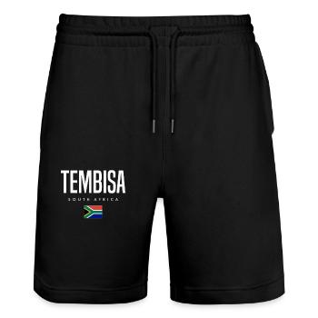Tembisa Südafrika - Stanley/Stella Unisex Bio Joggingshorts Trainer  - Schwarz - Vorne - Nik (191cm) & Marisol (170cm)