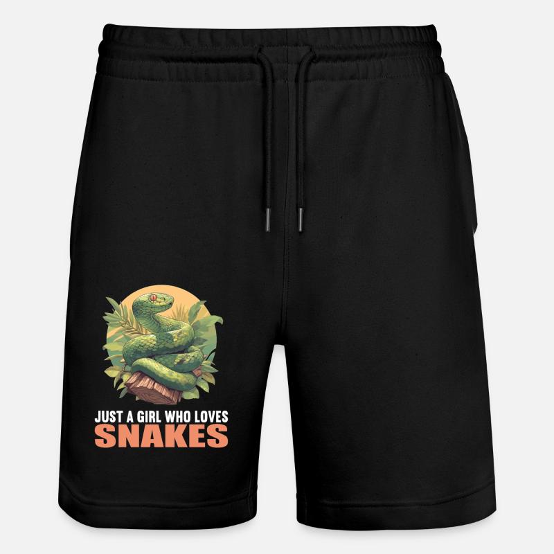 Snakes Snake - Stanley/Stella Trainer Unisex Organic Jogging Shorts - black