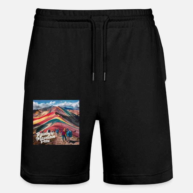 Rainbow Mountain Peru - Stanley/Stella Unisex Bio Joggingshorts Trainer  - Schwarz