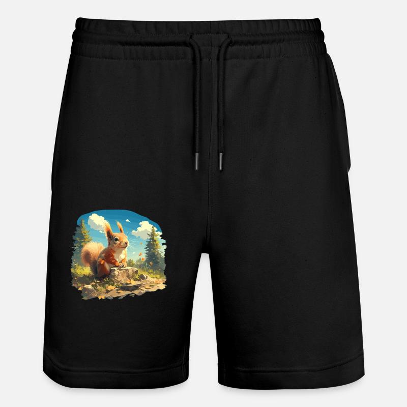 Écureuil - Short de jogging bio TRAINER Stanley/Stella unisexe - noir