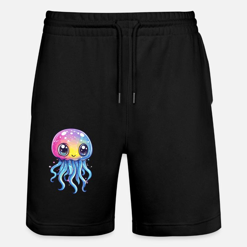 Méduse arc-en-ciel - Short de jogging bio TRAINER Stanley/Stella unisexe - noir